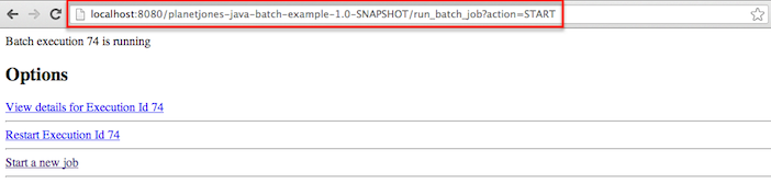 Start new jsr 352 batch job