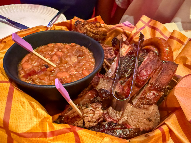 BBQ platter at Roundup Rodeo BBQ