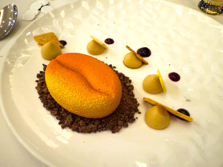 Caramel cappuccino cake dessert at California Grill