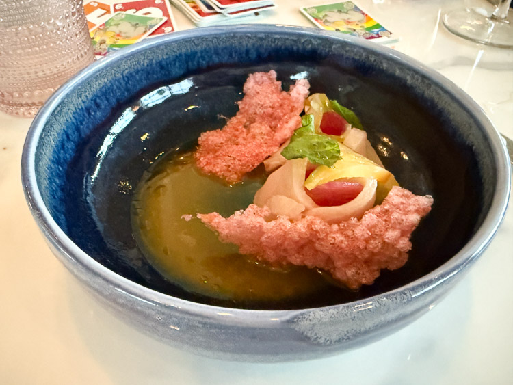 Citrus-cured Hamachi at Citricos, Disney World