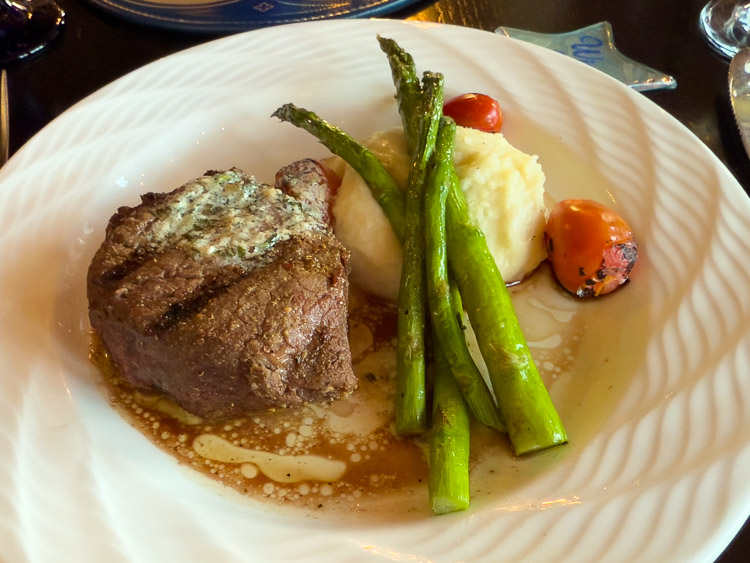 Grilled filet mignon at Cinderella's Royal Table