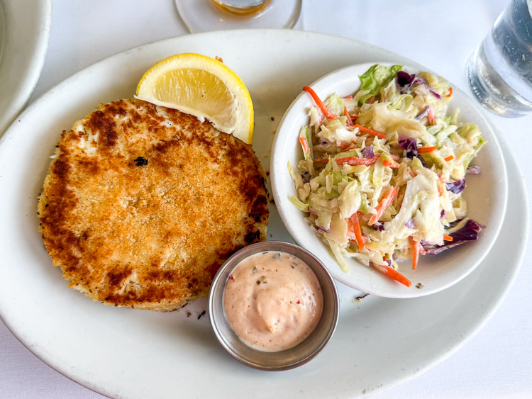 Jumbo lump crab cake at The Boathouse, Disney Springs