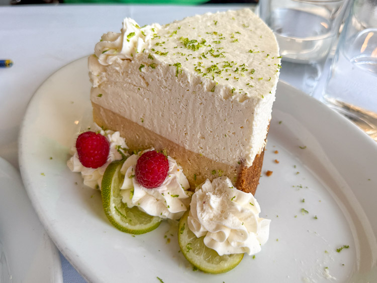 Key lime pie dessert at The Boathouse, Disney Springs