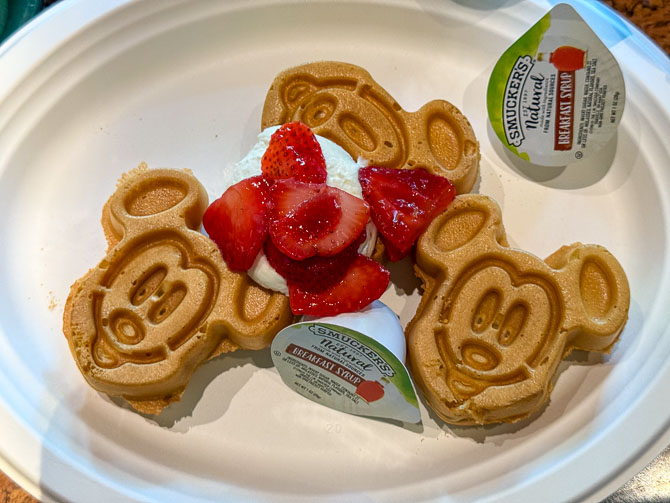 Mickey-shaped waffles at The Mara, Animal Kingdom Lodge