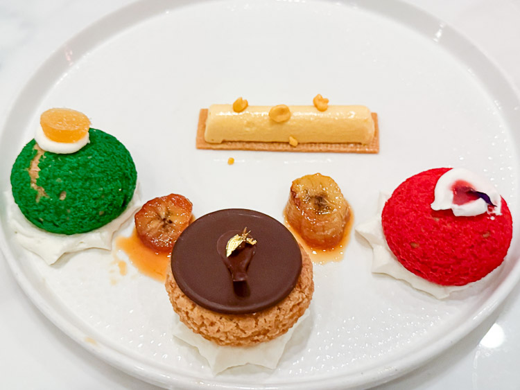 Profiterole trio dessert at Citricos, Disney World