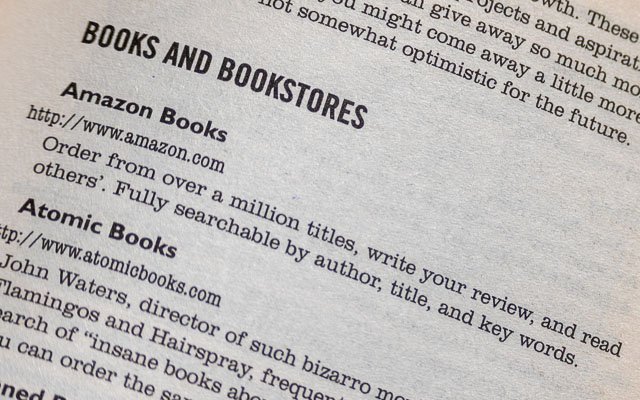 Extract from the Rough Guide referring to Amazon Books